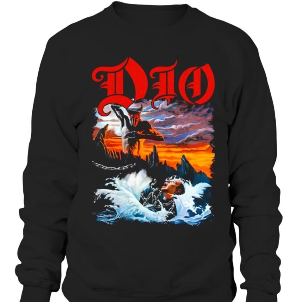 Dio Holy Diver Rock Sweatshirt Ronnie James Dio Music Crewneck Pullover 05